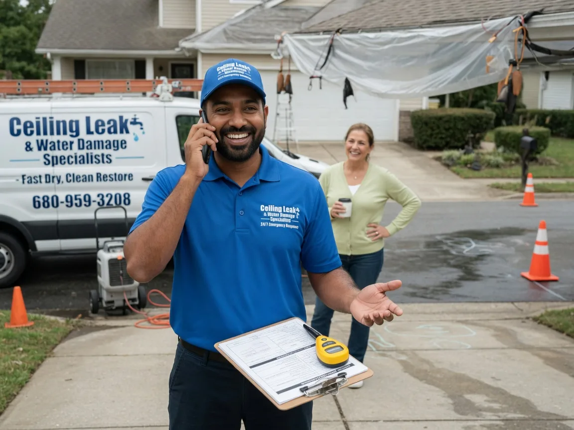 Ceiling Leak Cleanup Lidderdale, IA FAQs